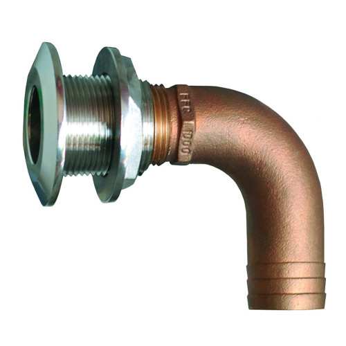 GROCO 1-1\/4" 90 Degree Hose Thru-Hull Fitting [HTHC-1250-S]