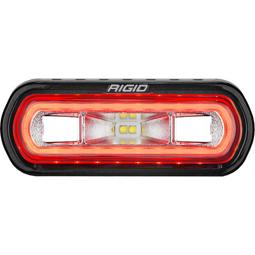 RIGID Industries SR-L Series Marine Spreader Light - Black Surface Mount - White Light w\/Red Halo [52102]