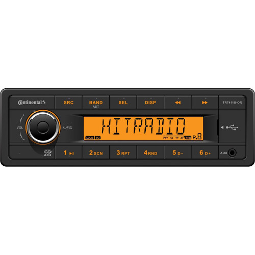 Continental Stereo w\/AM\/FM\/BT\/USB - Harness Included - 12V [TR7411U-ORK]