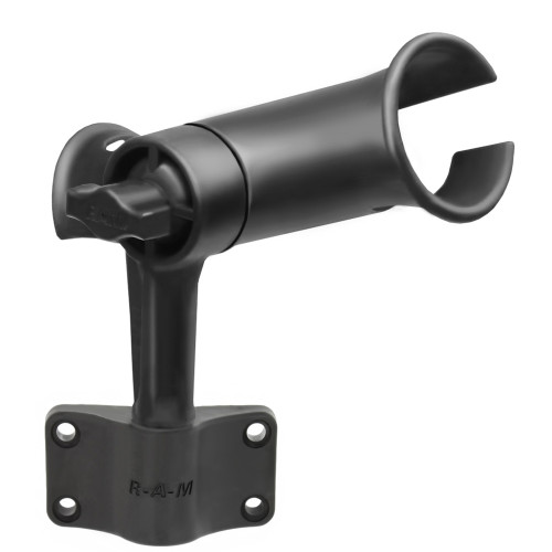 RAM Mount RAM Tube Jr. Fishing Rod Holder w\/Short 4" Length Post Spline & Bulkhead Mounting Base [RAP-390-SBU]