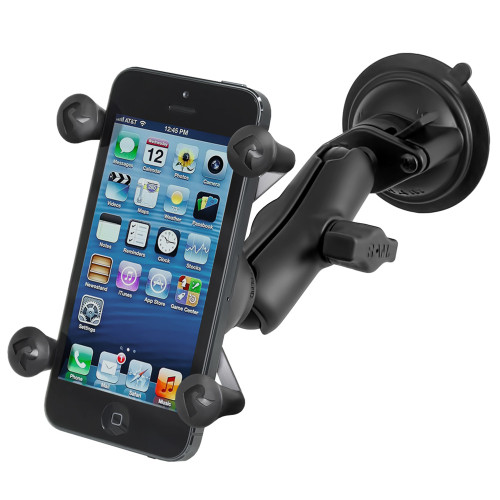 RAM Mount Twist Lock Suction Cup Mount w\/Universal X-Grip Cell Phone Holder [RAM-B-166-UN7U]