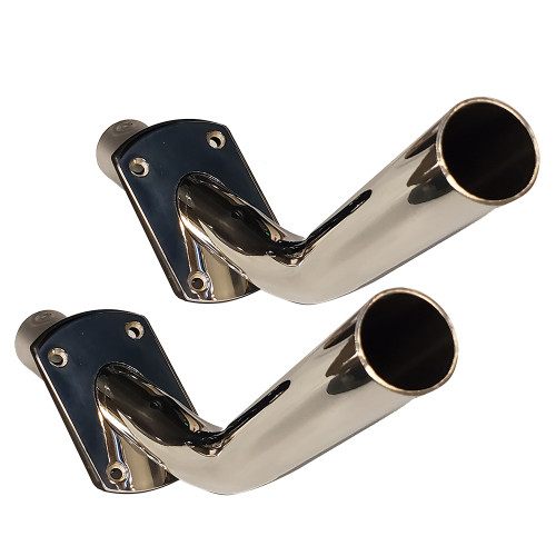 Tigress Gunnel Mount Outrigger Holders - Fabricated 304 S.S. - 1-1\/8" I.D.- Pair [88500]