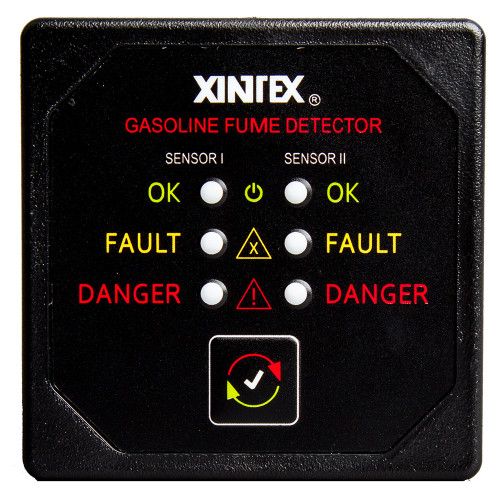 Xintex Gasoline Fume Detector w\/2 Plastic Sensors - Black Bezel Display [G-2B-R]