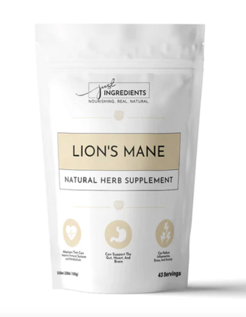 Lion's Mane, Organic Herbal Supplement, Just Ingredients, 3.5oz