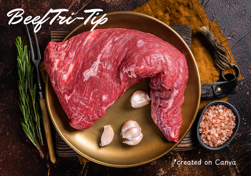 Beef, Tri-Tip Roast Ground (Organic/Pastured) , avg 2lbs