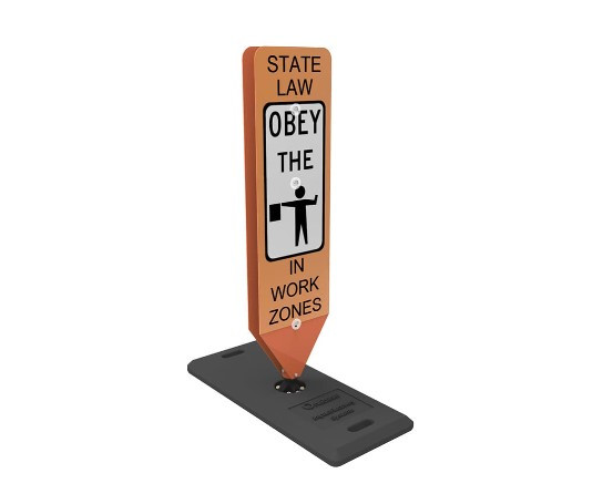 In-Street Flagger Warning Sign - TAPCO - Traffic and Parking Control Co ...
