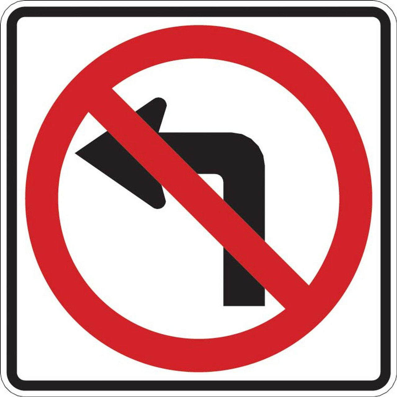 中野庸二、【out door in side(left)】 R3-2 No Left Turn (Symbol) Sign - Prohibitive Signs | TAPCO