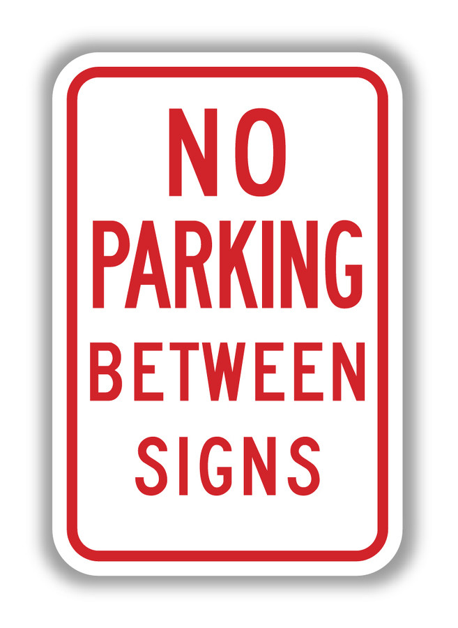 NO PARKING BETWEEN SIGNS Sign R7-12 - Standard Traffic Signs | TAPCO