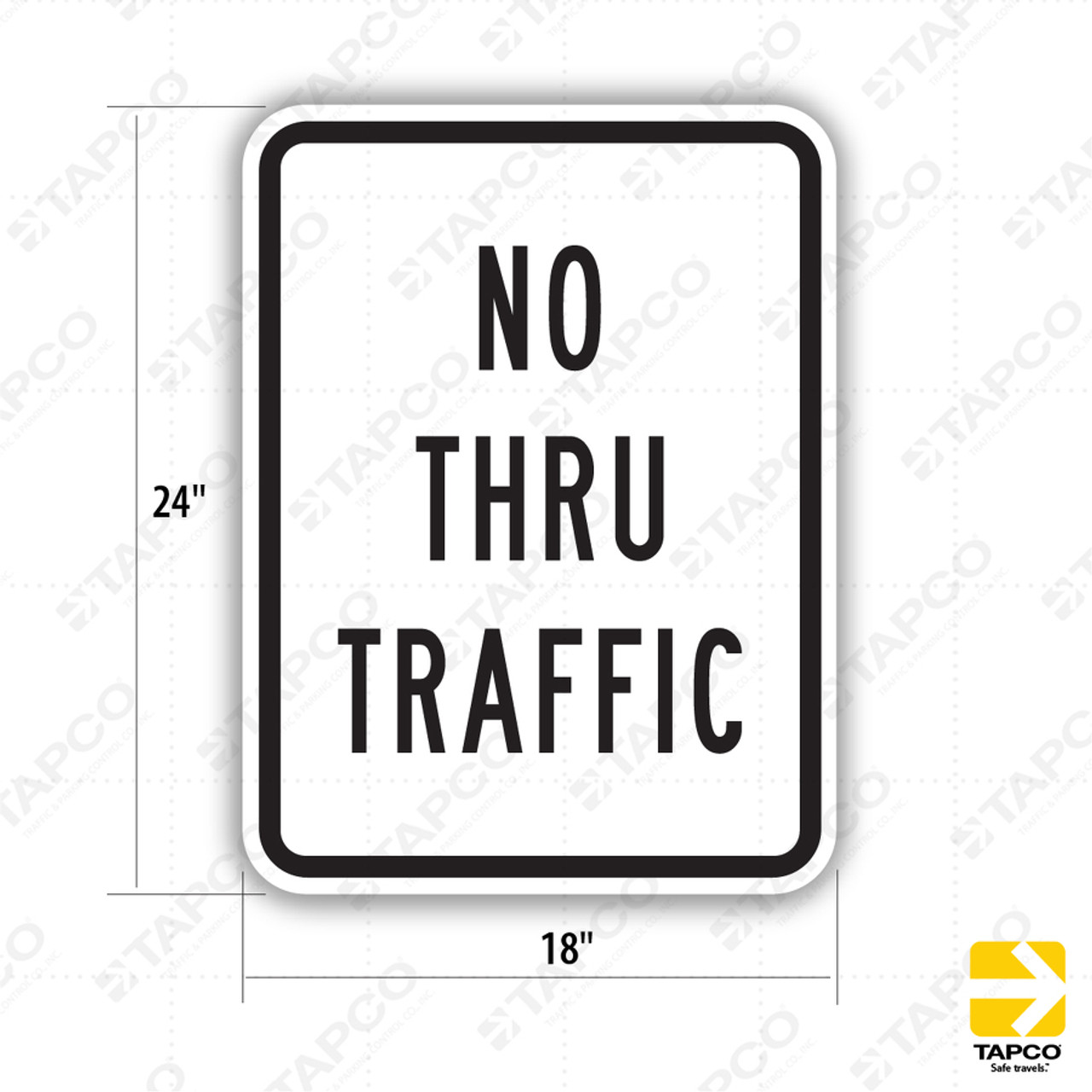 back number サイン NO THRU TRAFFIC Sign R10-9 - Lane Control Signs | TAPCO