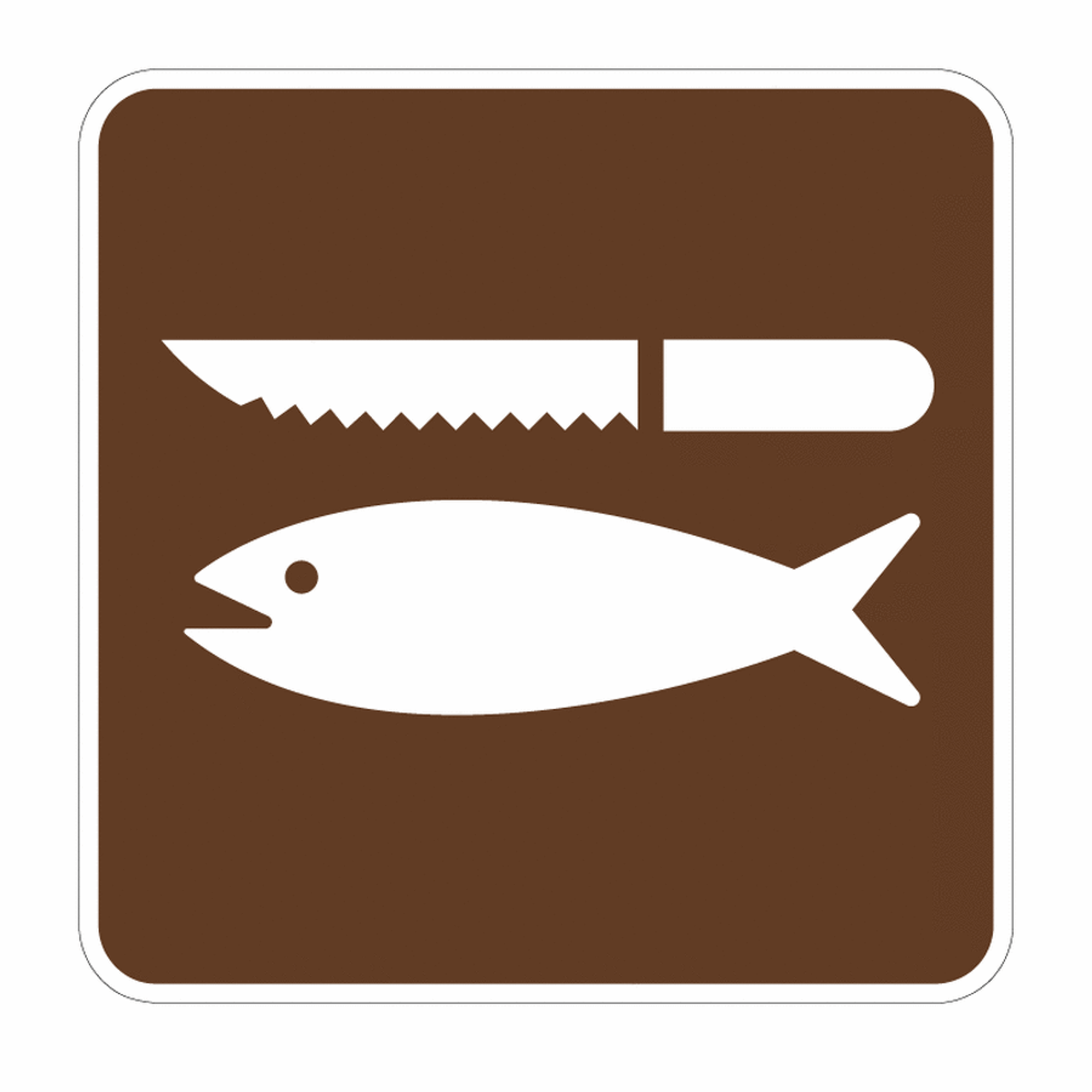 Fish Cleaning (Symbol) Sign RS-093