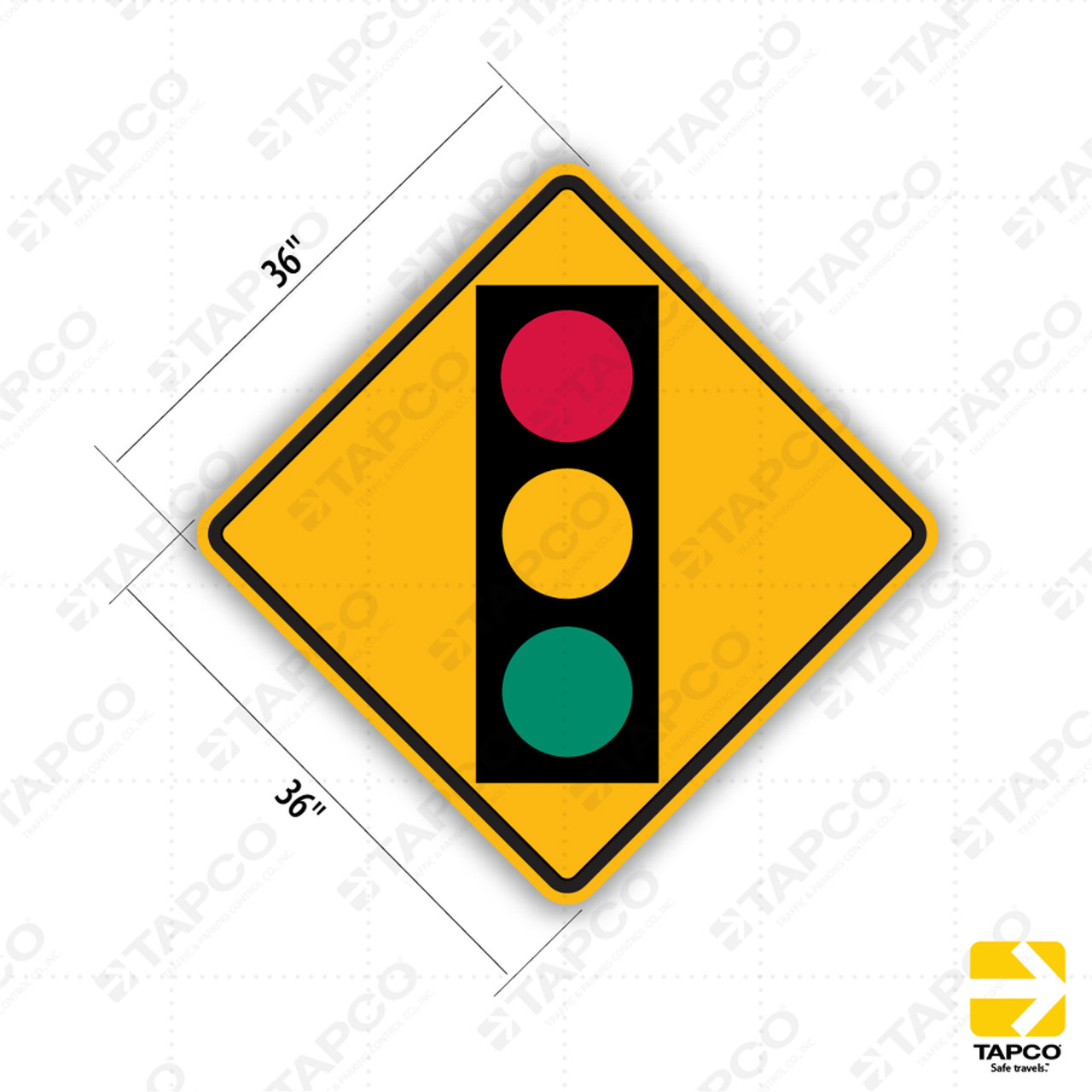 Signal Ahead (Symbol) Sign W3-3 - Lane Control Signs | TAPCO