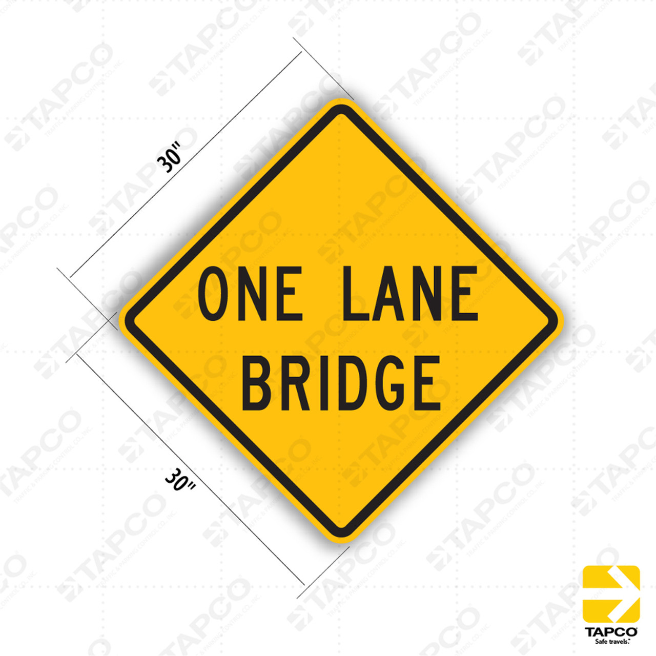 ONE LANE BRIDGE Sign W5-3 - Standard Traffic Signs | TAPCO
