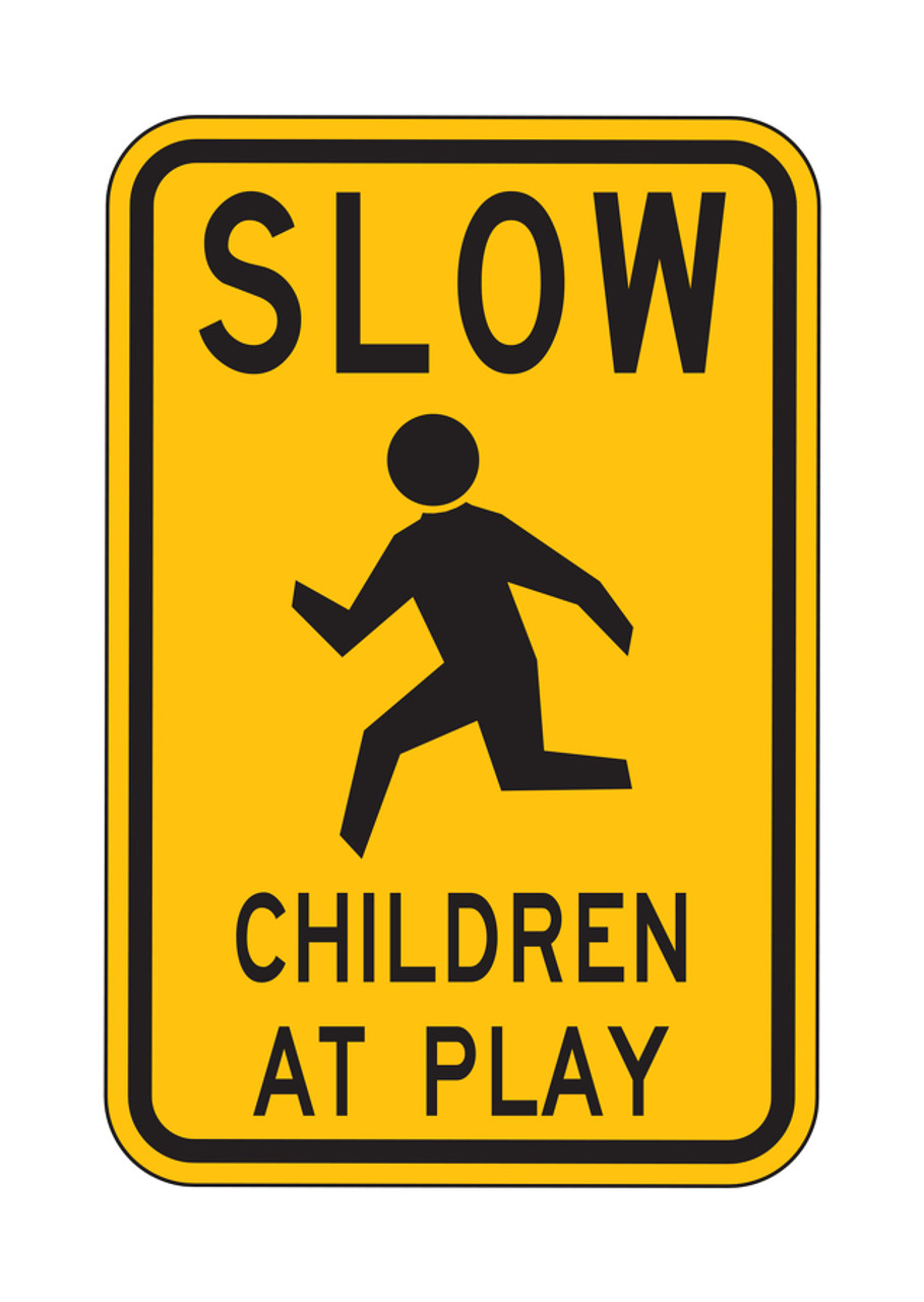 slow children crossing sign