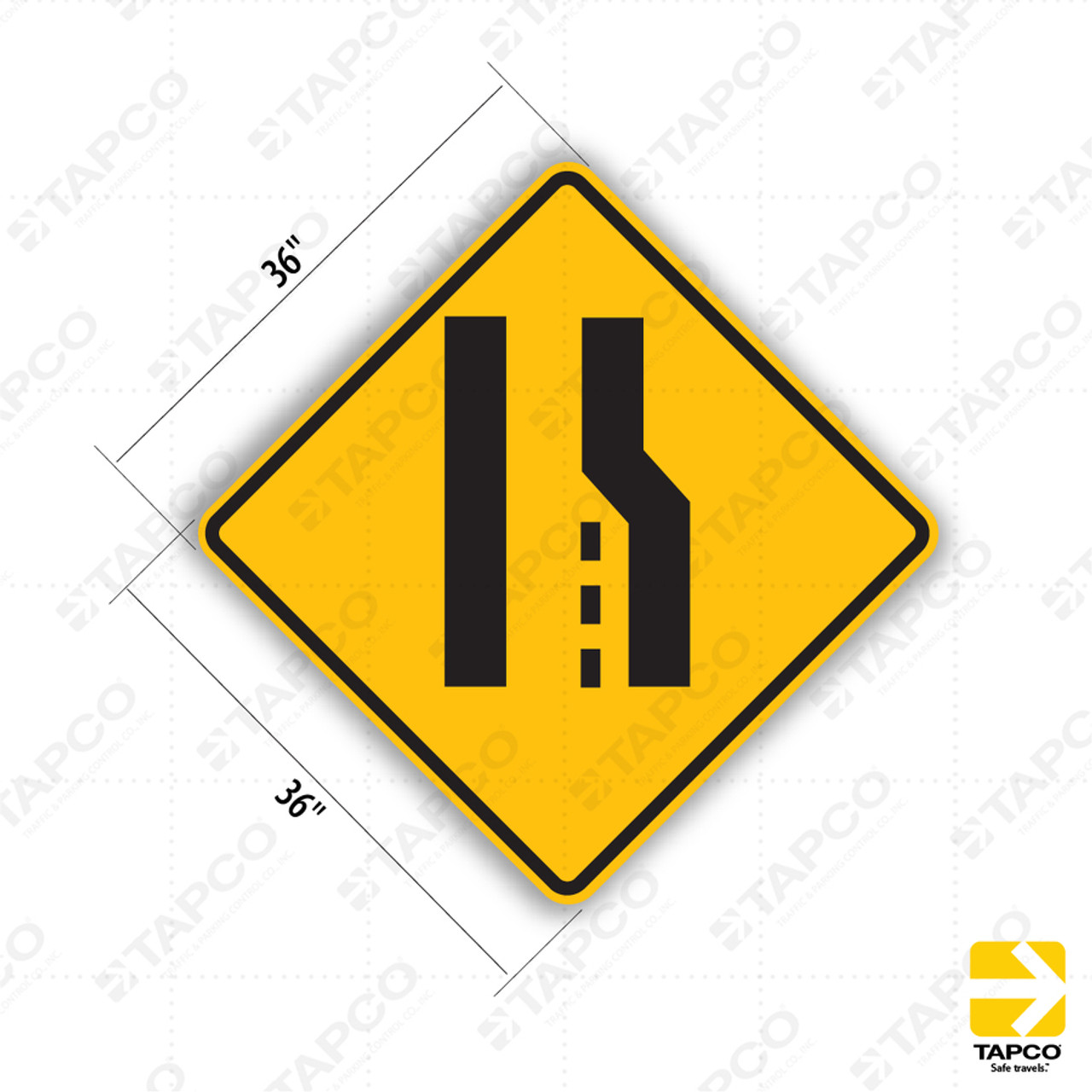 Right Lane Ends (Symbol) W4-2R