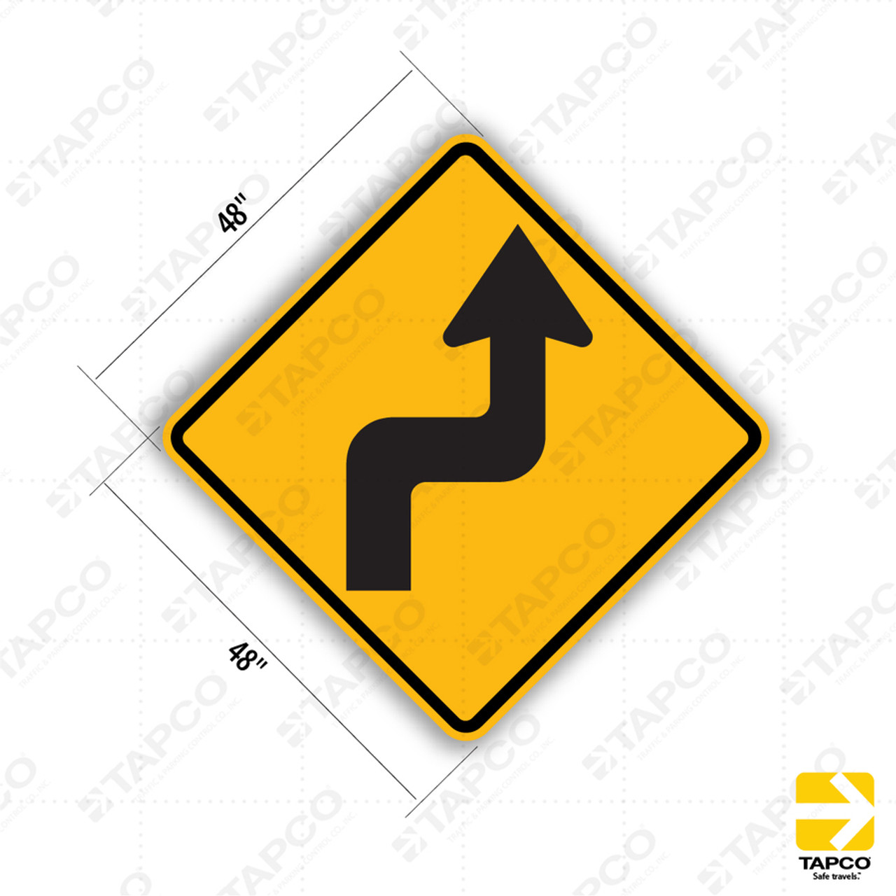 Right Reverse Turn Arrow (symbol) W1-3R 