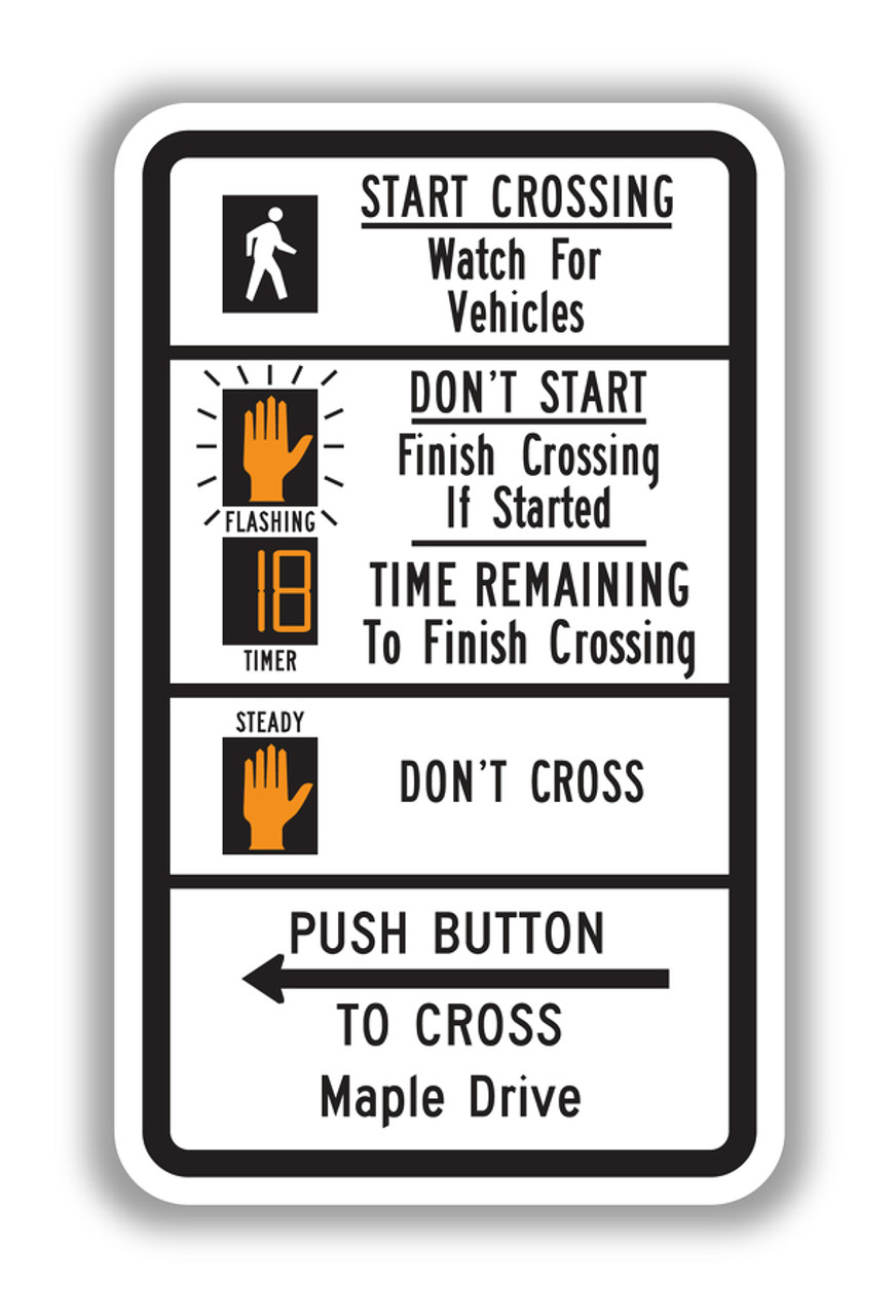 象徴-SYMBOL- R10-3i Pedestrian Crossing Signal Information (Symbols) Sign