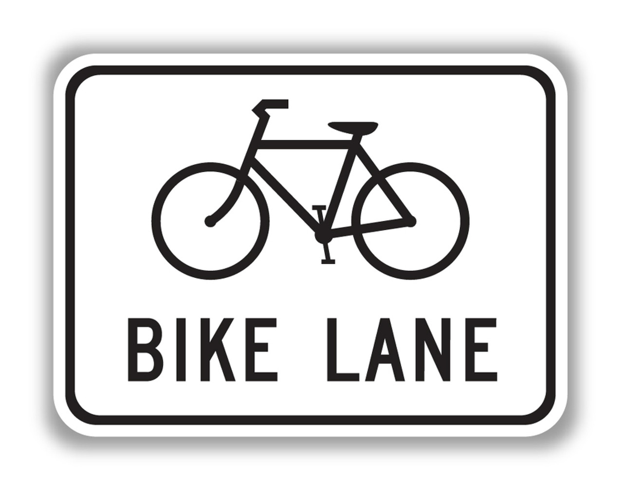 R81 (CA) BIKE LANE (bicycle symbol) Sign - Pedestrian and Bicycle 