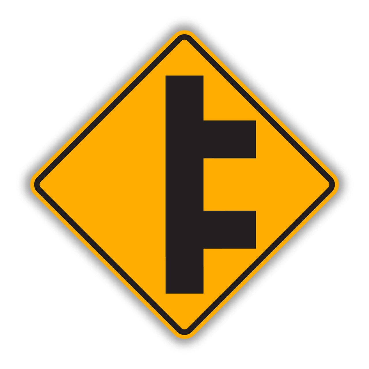 W2-8 SIDE ROADS (Symbol) Sign - Intersection Warning Signs | TAPCO