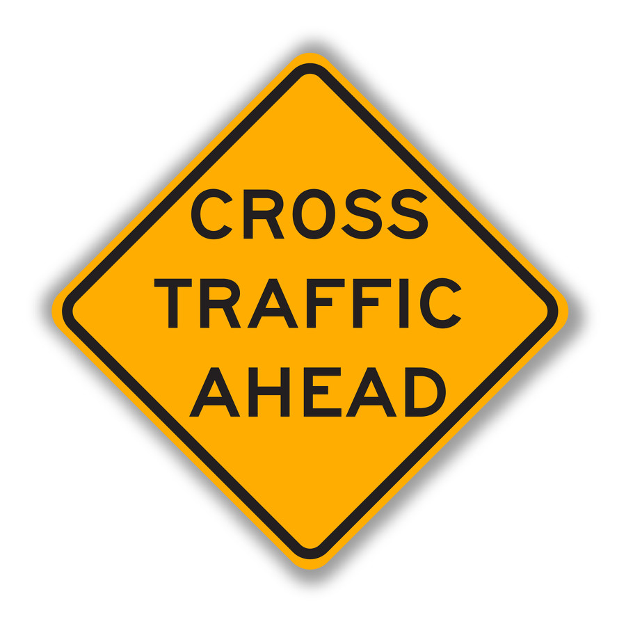 W70 (CA) CROSS TRAFFIC AHEAD Sign - Warning Signs (W) | TAPCO