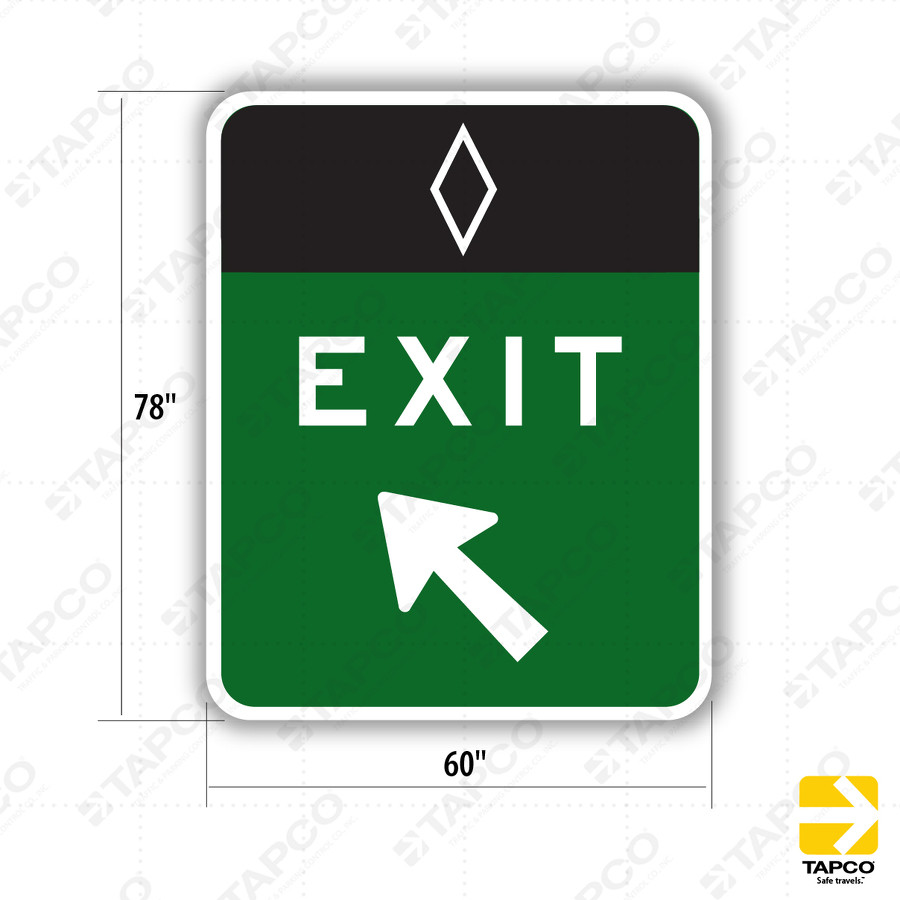 E8-4 HOV EXIT (arrow symbol) Sign - Exit Signs | TAPCO