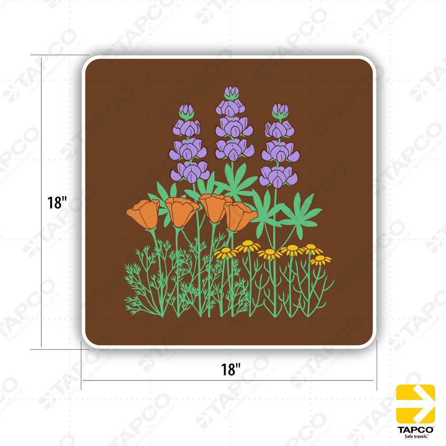 G200-82 (CA) BOTANICAL MGMT AREA (symbol) Sign - Guide Signs (G