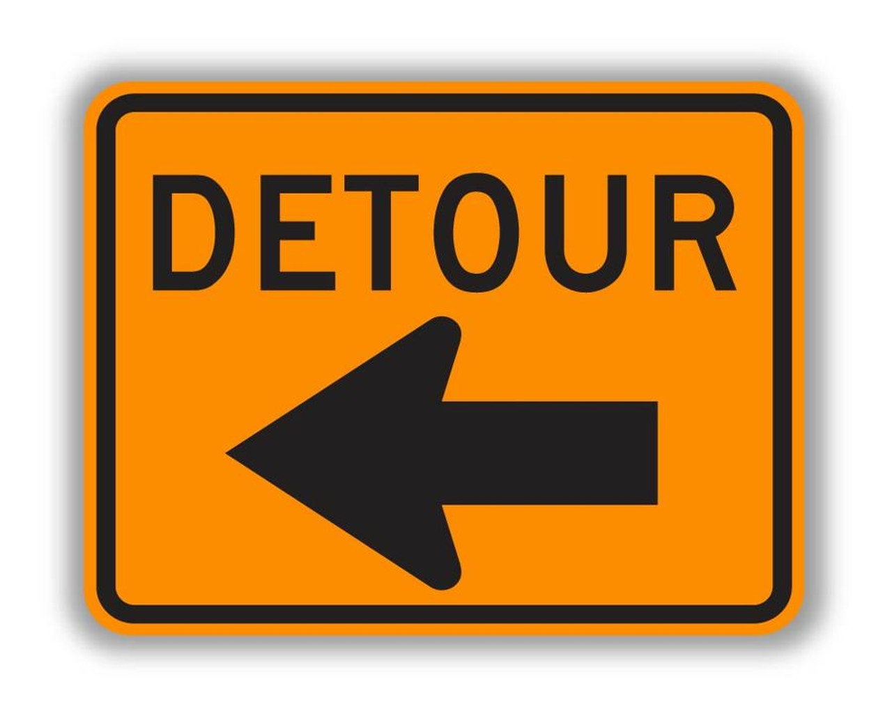 road construction signs detour