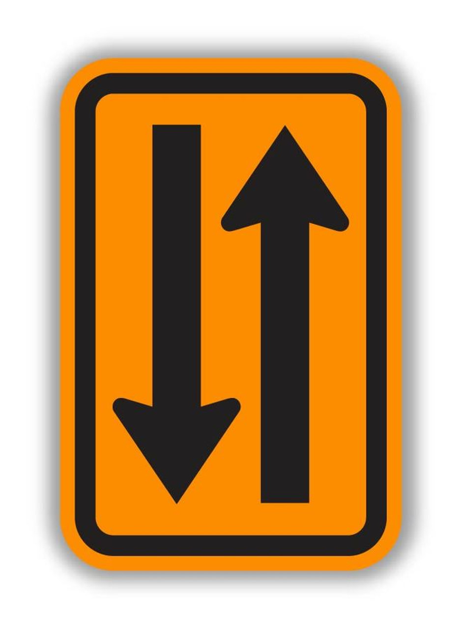 two way traffic sign