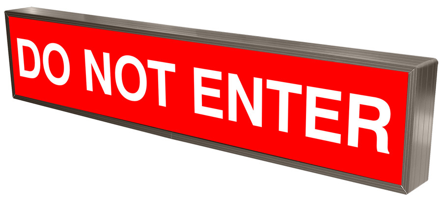 PHX Outdoor Blank-out LED Backlit Warning/Safety Signs - LED