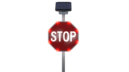 Temporary Stop Sign (R1-1) - In-street Crosswalk Signs