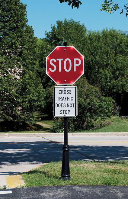 BlinkerSign Flashing LED Stop Ahead (Symbol) Sign W3-1