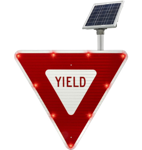 24/7 BlinkerSign® Flashing LED YIELD Sign R1-2 24/7 BlinkerSign® Flashing LED YIELD Sign R1-2