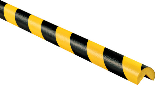 Corner Protection Safety Foam Guard, Type A+, Black / Yellow, Self