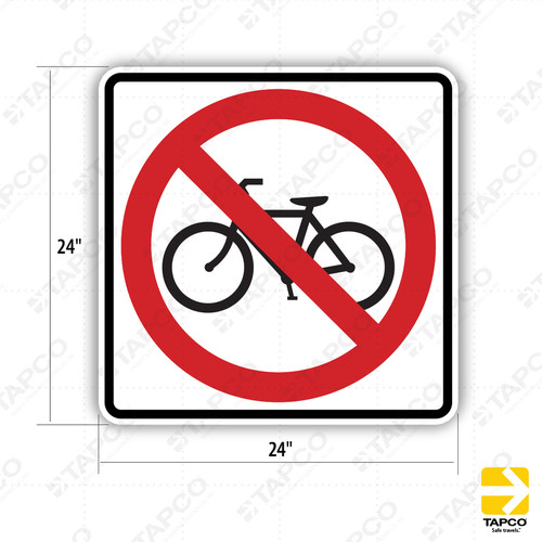 R5-6 No Bicycles Sign (Symbol) - Prohibitive Signs