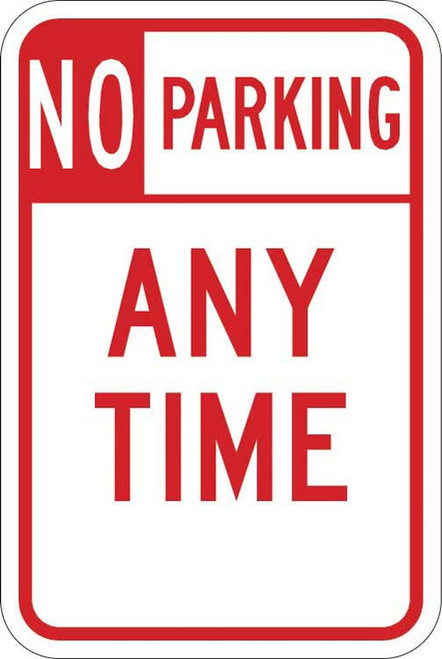 NO (in box) PARKING ANY TIME Sign R7-100 - Standard Traffic Signs