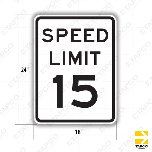 SPEED LIMIT 15 Sign R2-1 - Speed Limit Enforcement Signs | TAPCO