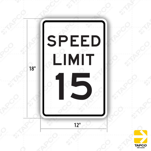 SPEED LIMIT 15 Sign R2-1 - Speed Limit Enforcement Signs | TAPCO