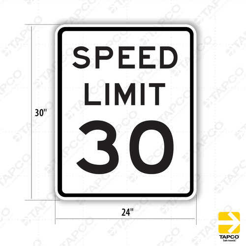 SPEED LIMIT 30 Sign R2-1 - Standard Traffic Signs | TAPCO