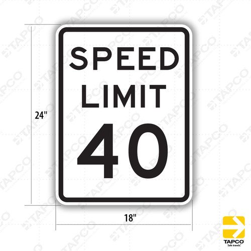 SPEED LIMIT 35 Sign R2-1 - Speed Limit Enforcement Signs | TAPCO