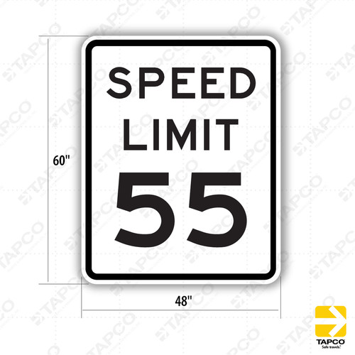 SPEED LIMIT 55 Sign R2-1 - Standard Traffic Signs | TAPCO
