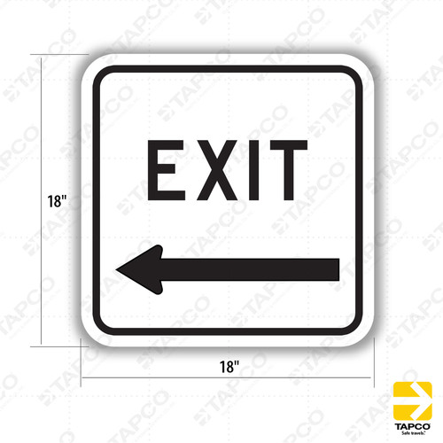 EXIT with Right Arrow Sign D-17R - Lane Control Signs | TAPCO