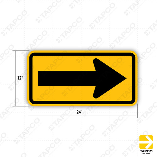 Single Head Arrow (Symbol) Sign W1-6