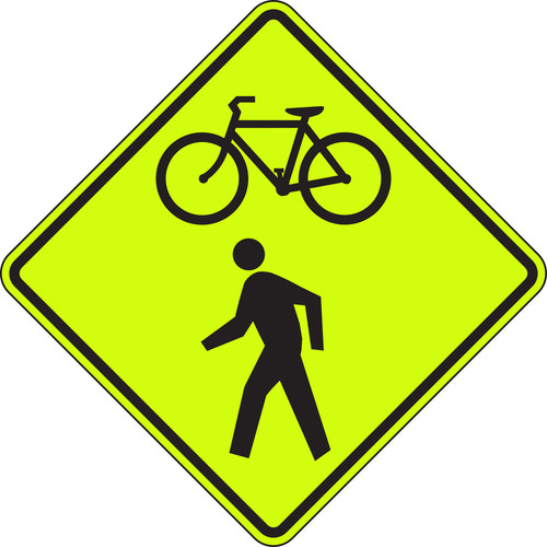 Combination Bike and Ped Crossing W11-15 - Warning Signs (W) | TAPCO