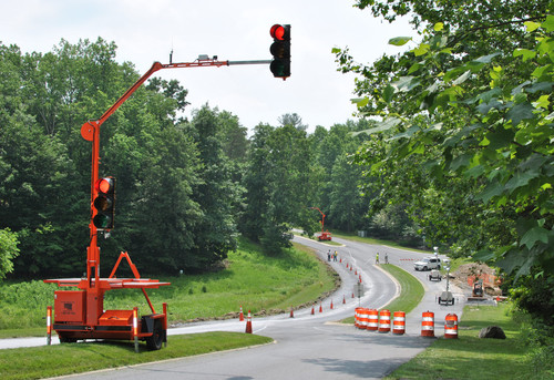 SQ3TS® Portable Traffic Signal System with Solar Assist - Traffic