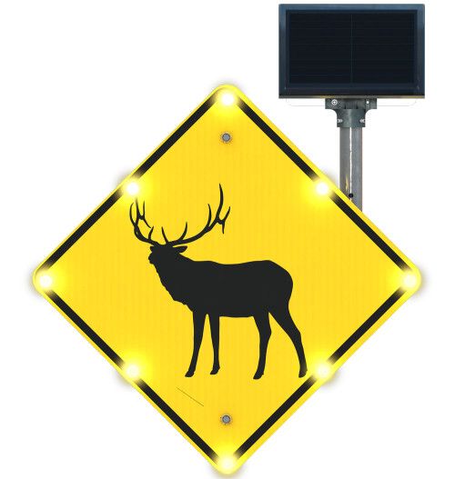 Flashing LED Curve Warning BlinkerSign® - Curve Warning | TAPCO
