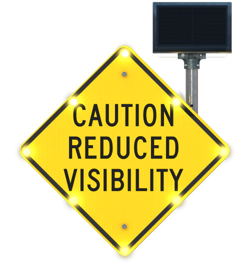 Flashing LED Curve Warning BlinkerSign® - Curve Warning | TAPCO