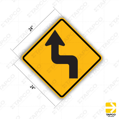 W1-8 Chevron Symbol (Right or Left*) - Railroad Warning Signs | TAPCO