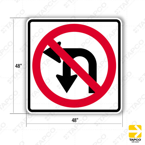 Double Lane Control Sign Left Turn ONLY with Left Turn & Straight ...