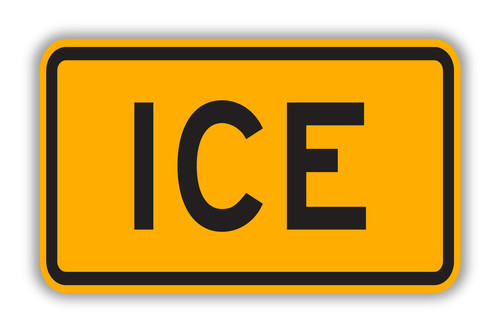 W8-5aP ICE sign - Road Conditions Signs | TAPCO