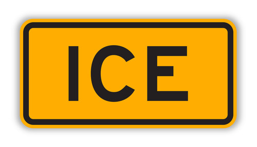 W8-5aP ICE sign - Road Conditions Signs | TAPCO