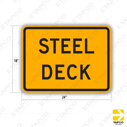W8-16 METAL BRIDGE DECK Sign - Road Conditions Signs | TAPCO